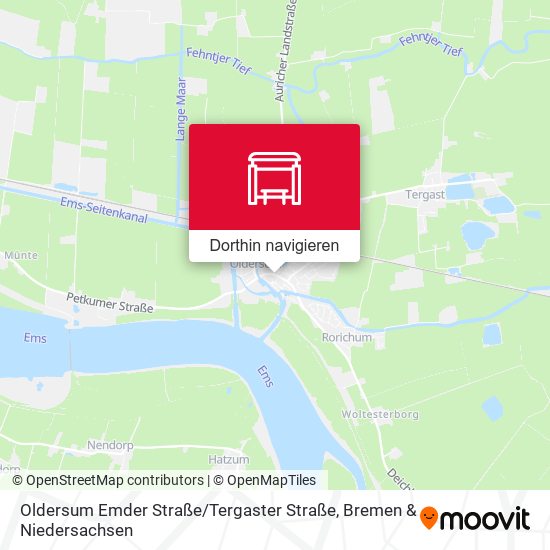 Oldersum Emder Straße / Tergaster Straße Karte