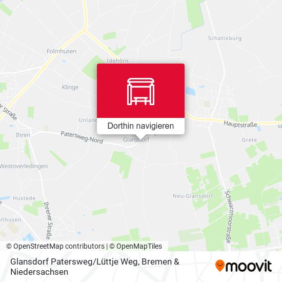 Glansdorf Patersweg/Lüttje Weg Karte