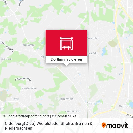 Oldenburg(Oldb) Wiefelsteder Straße Karte