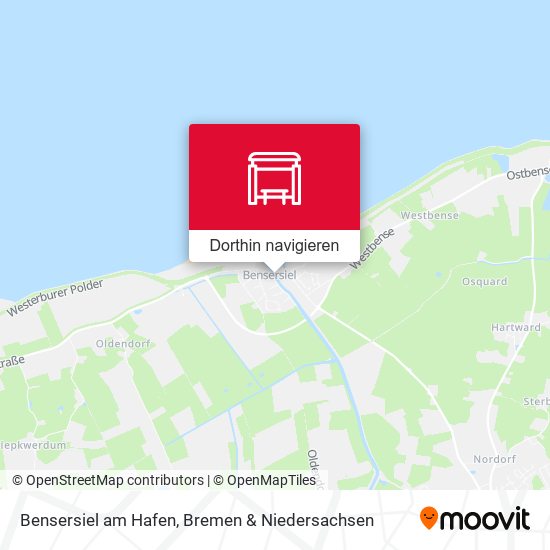 Bensersiel am Hafen Karte