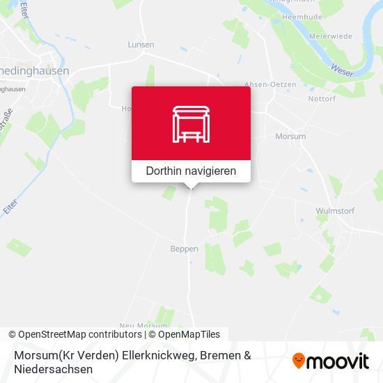 Morsum(Kr Verden) Ellerknickweg Karte