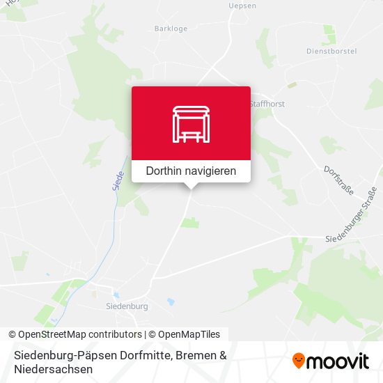 Siedenburg-Päpsen Dorfmitte Karte