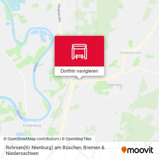 Rohrsen(Kr Nienburg) am Büschen Karte