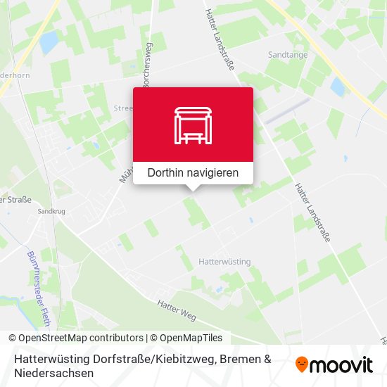 Hatterwüsting Dorfstraße / Kiebitzweg Karte