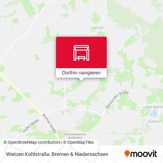 Wietzen Kohlstraße Karte