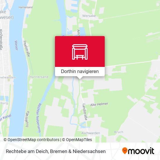 Rechtebe am Deich Karte