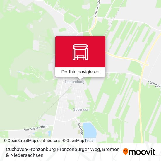 Cuxhaven-Franzenburg Franzenburger Weg Karte