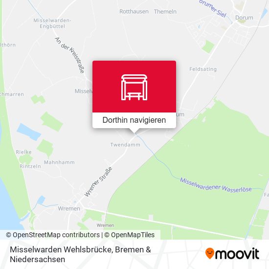 Misselwarden Wehlsbrücke Karte