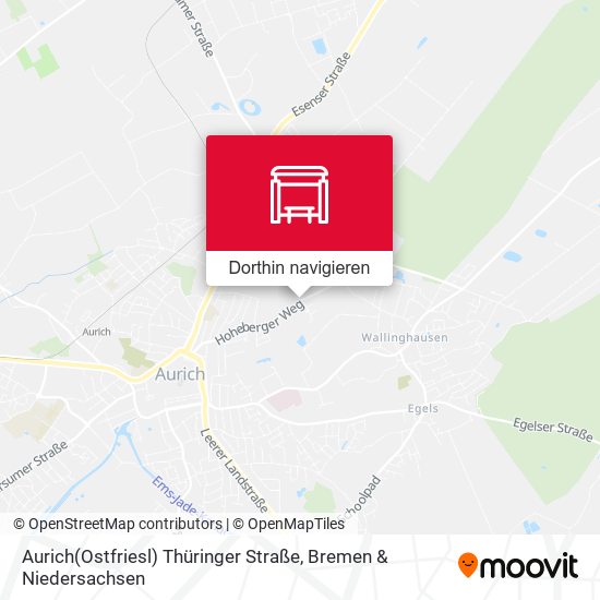 Aurich(Ostfriesl) Thüringer Straße Karte