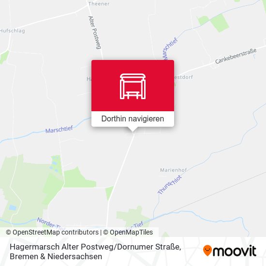 Hagermarsch Alter Postweg / Dornumer Straße Karte