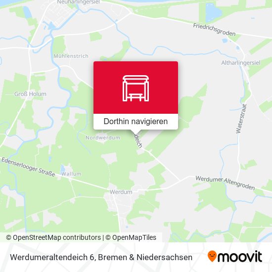 Werdumeraltendeich 6 Karte