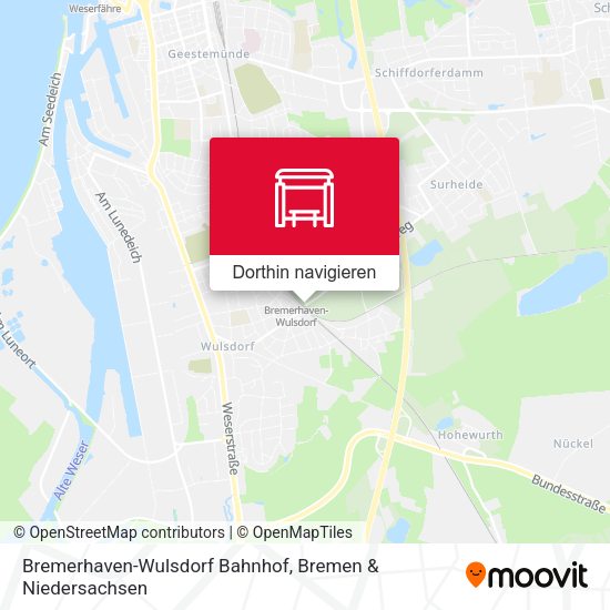 Bremerhaven-Wulsdorf Bahnhof Karte