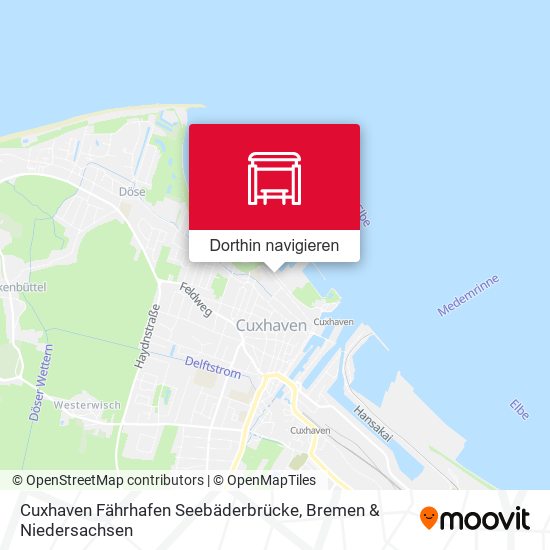 Cuxhaven Fährhafen Seebäderbrücke Karte