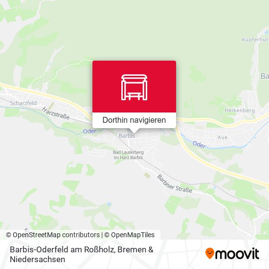 Barbis-Oderfeld am Roßholz Karte