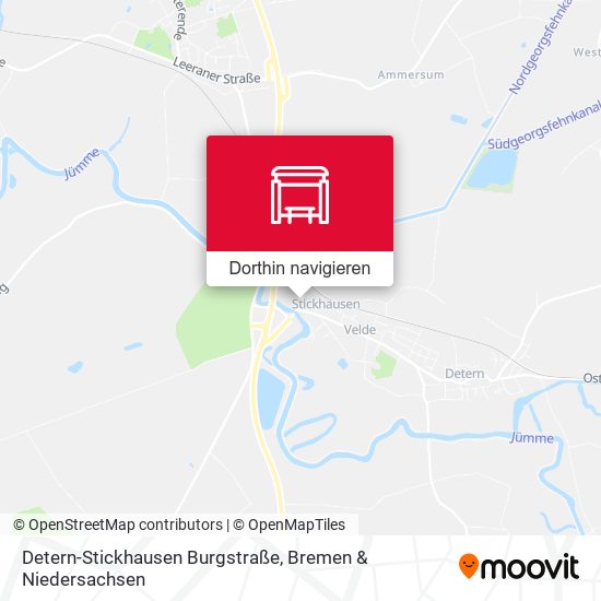 Detern-Stickhausen Burgstraße Karte