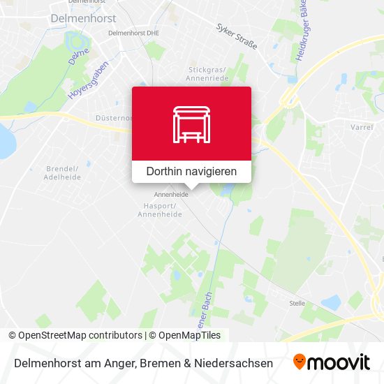 Delmenhorst am Anger Karte