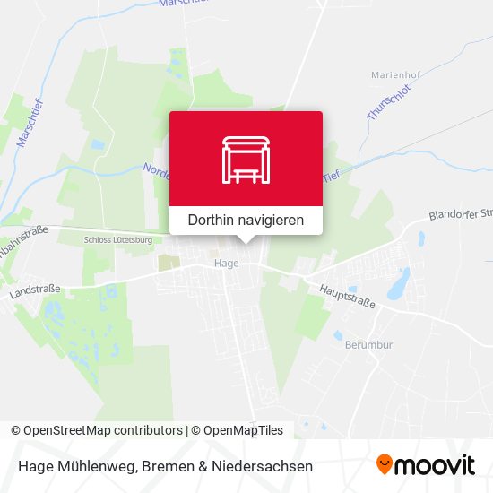 Hage Mühlenweg Karte