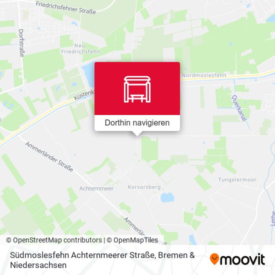 Südmoslesfehn Achternmeerer Straße Karte