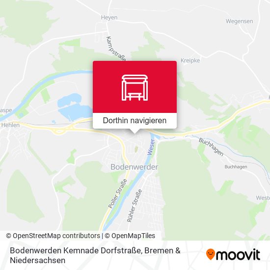 Bodenwerden Kemnade Dorfstraße Karte