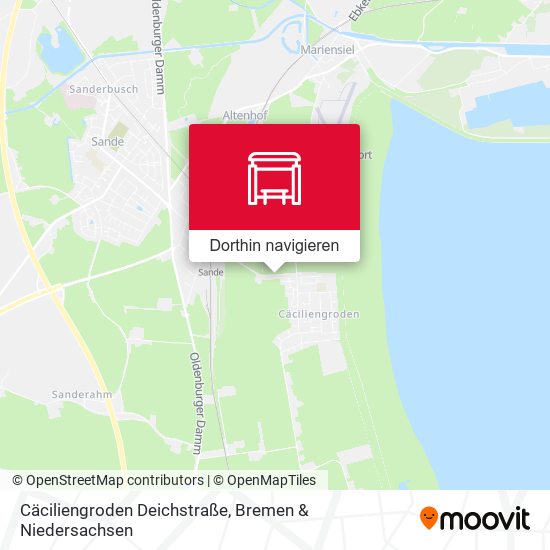Cäciliengroden Deichstraße Karte