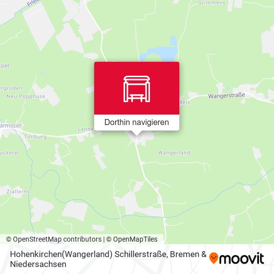 Hohenkirchen(Wangerland) Schillerstraße Karte