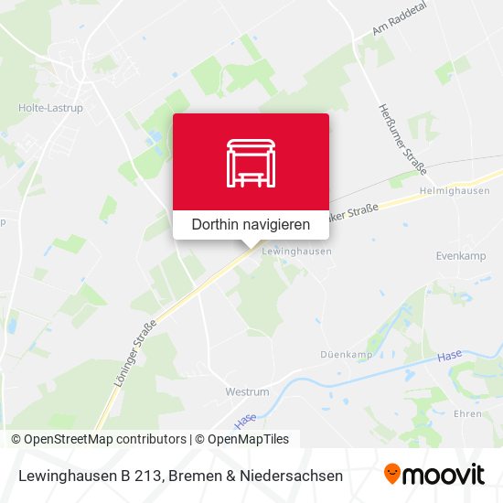 Lewinghausen B 213 Karte