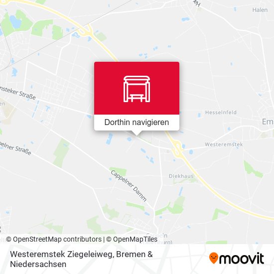 Westeremstek Ziegeleiweg Karte