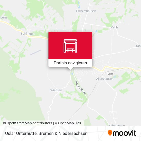 Uslar Unterhütte Karte