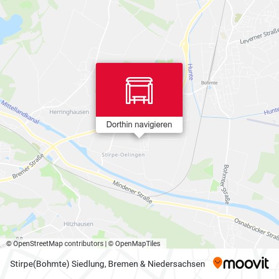 Stirpe(Bohmte) Siedlung Karte