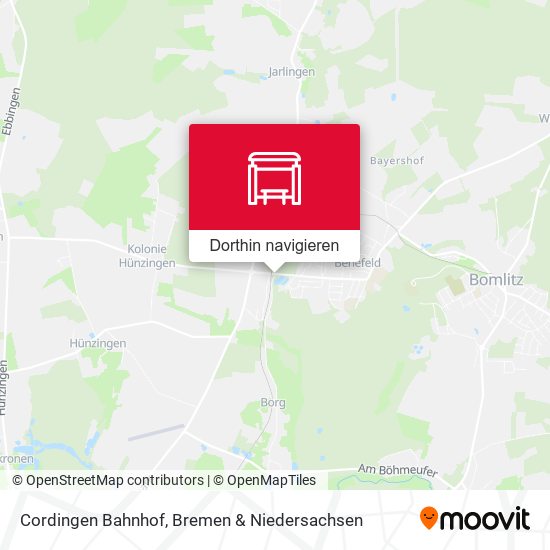 Cordingen Bahnhof Karte