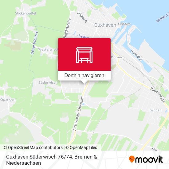Cuxhaven Süderwisch 76/74 Karte