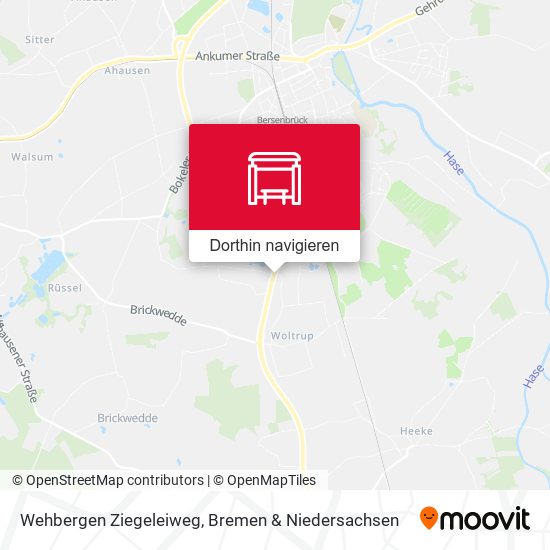 Wehbergen Ziegeleiweg Karte