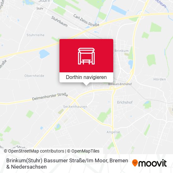 Brinkum(Stuhr) Bassumer Straße / Im Moor Karte