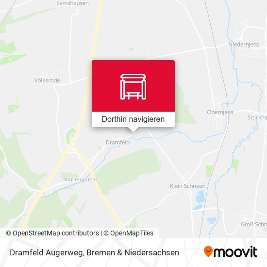 Dramfeld Augerweg Karte