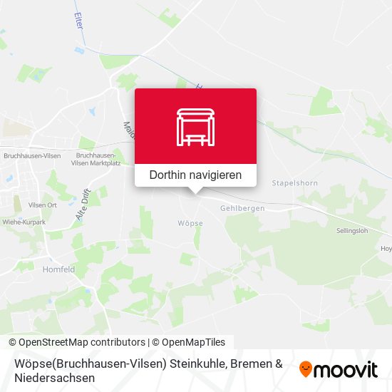 Wöpse(Bruchhausen-Vilsen) Steinkuhle Karte