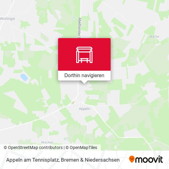 Appeln am Tennisplatz Karte