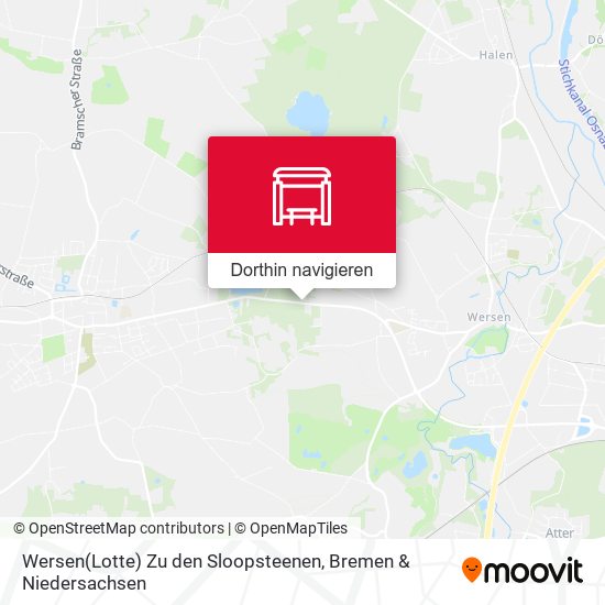 Wersen(Lotte) Zu den Sloopsteenen Karte