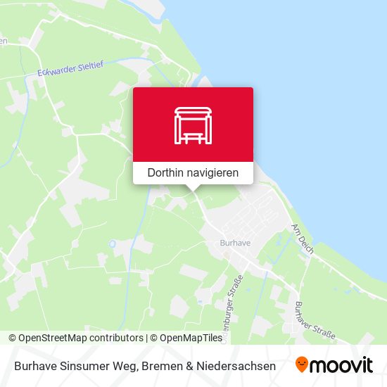 Burhave Sinsumer Weg Karte