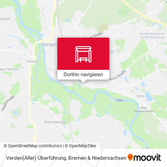 Verden(Aller) Überführung Karte
