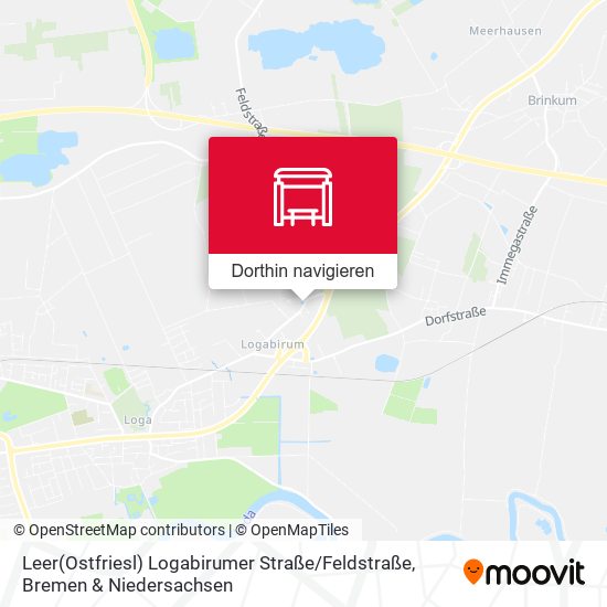 Leer(Ostfriesl) Logabirumer Straße / Feldstraße Karte