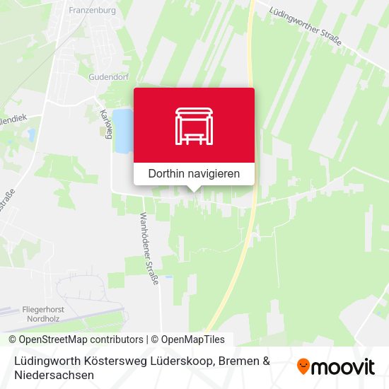 Lüdingworth Köstersweg Lüderskoop Karte