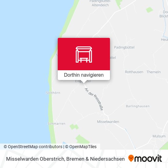 Misselwarden Oberstrich Karte