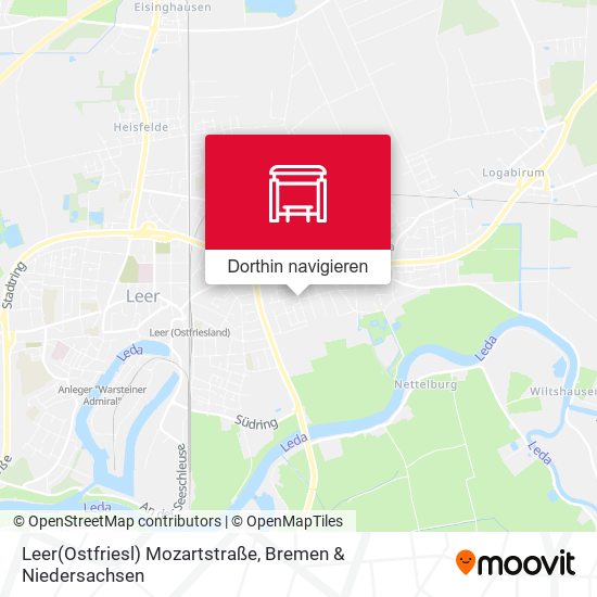 Leer(Ostfriesl) Mozartstraße Karte