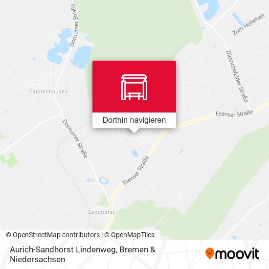 Aurich-Sandhorst Lindenweg Karte
