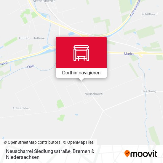 Neuscharrel Siedlungsstraße Karte