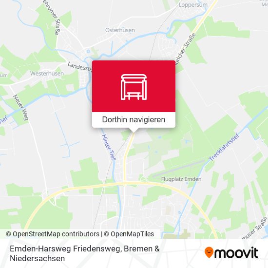 Emden-Harsweg Friedensweg Karte
