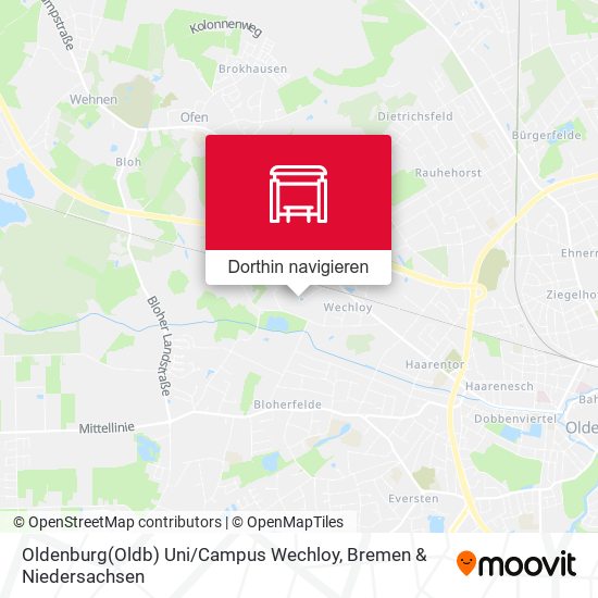 Oldenburg(Oldb) Uni / Campus Wechloy Karte