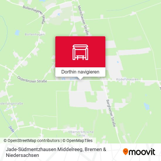 Jade-Südmentzhausen Middelreeg Karte