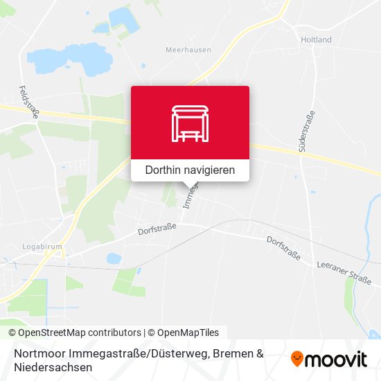 Nortmoor Immegastraße / Düsterweg Karte