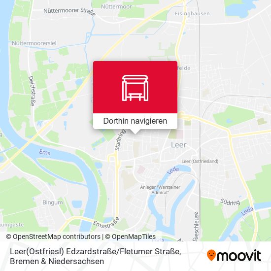 Leer(Ostfriesl) Edzardstraße / Fletumer Straße Karte